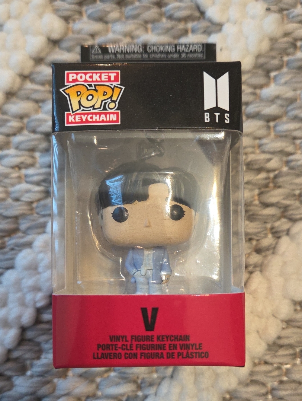 Funko Pocket Pop! Keychain BTS V - Black Hair, Pink Box
